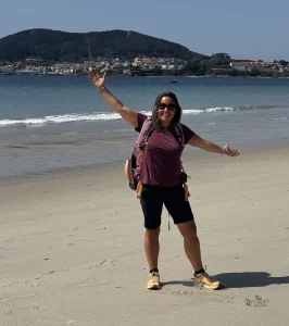 Sigrid wandelt naar Santiago de Compostela